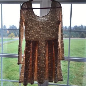 Free People Lace Dress Long Sleeve